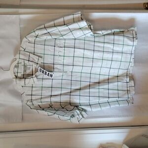 Urban Outfitters Plaid Half Zip Shirt